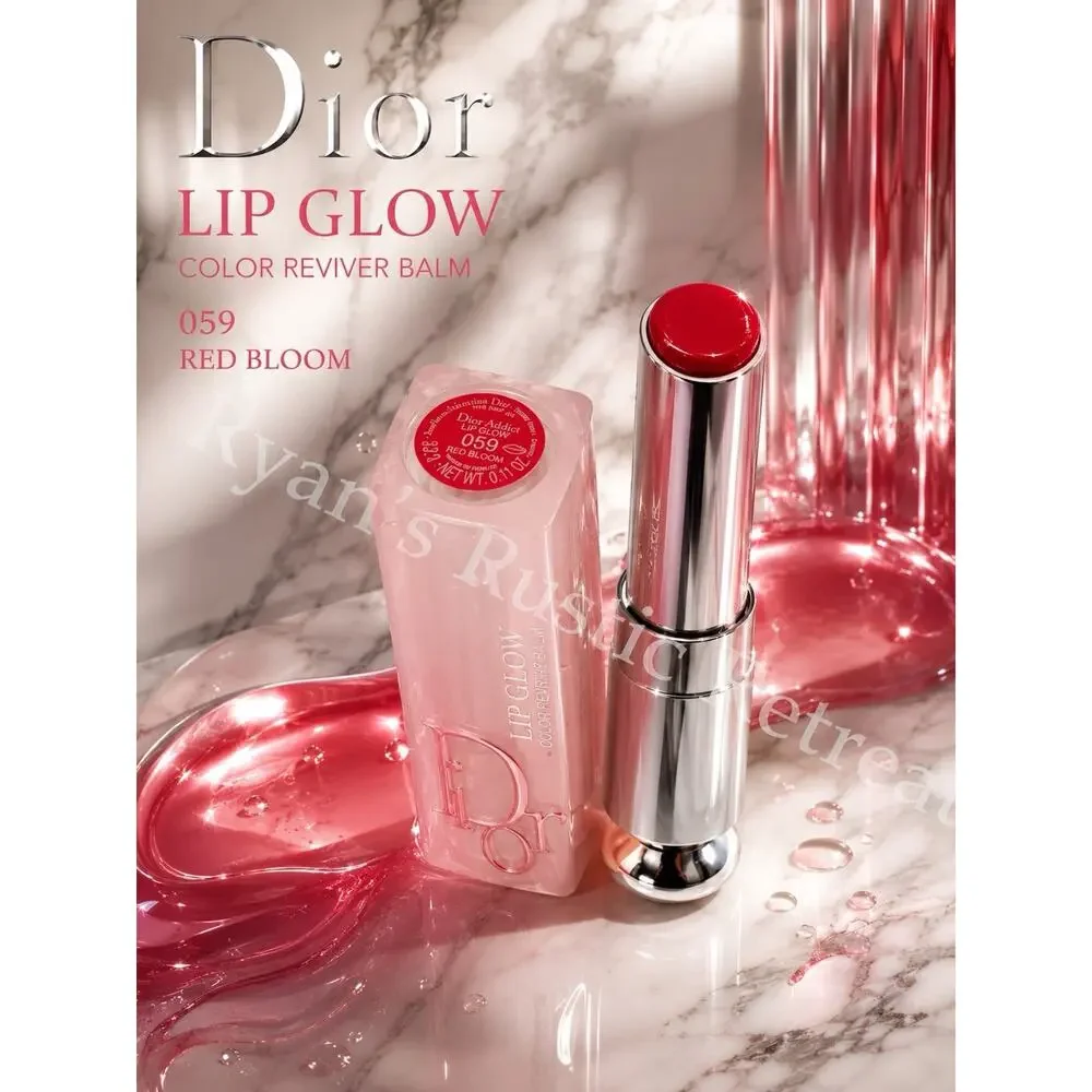 Dior Addict - Lip Glow - Color Reviver - Lip Balm 059 Red Bloom 0.11 oz/ 3.2 g